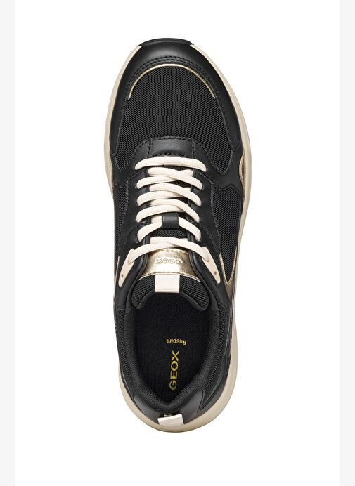 Geox Kadın Siyah D Zarvıa A - Mesh+Pearl.Gbk Bağcıklı Kalın Tabanlı Deri Sneaker D55YLA01454C9999 - Görsel 6
