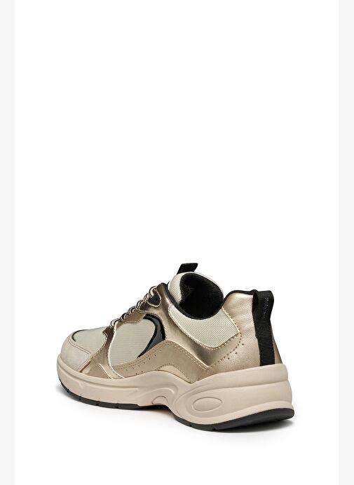 Geox Kadın Bej D Zarvıa A - Mesh+Pearl.Gbk Bağcıklı Kalın Tabanlı Deri Sneaker D55YLA014AJC1S2L - Görsel 8