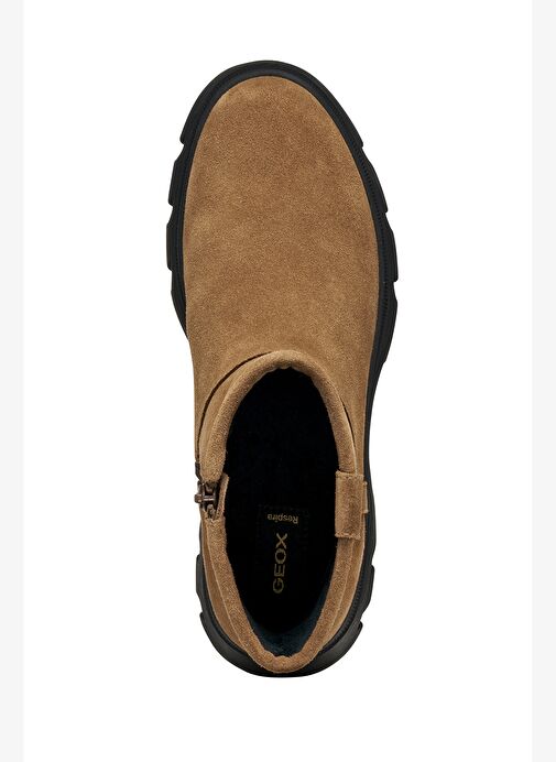 Geox Kadın Taba D Pluette Fermuarlı Kalın Tabanlı Süet Deri Bot D565MA00022C6372 - Görsel 7