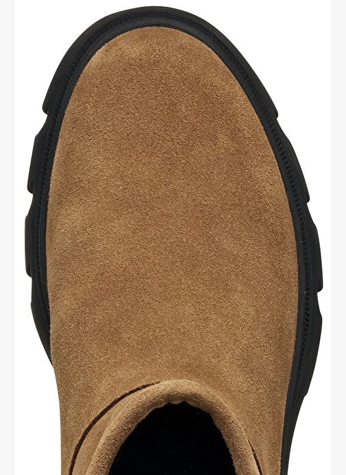 Geox Kadın Taba D Pluette Fermuarlı Kalın Tabanlı Süet Deri Bot D565MA00022C6372 - Görsel 9