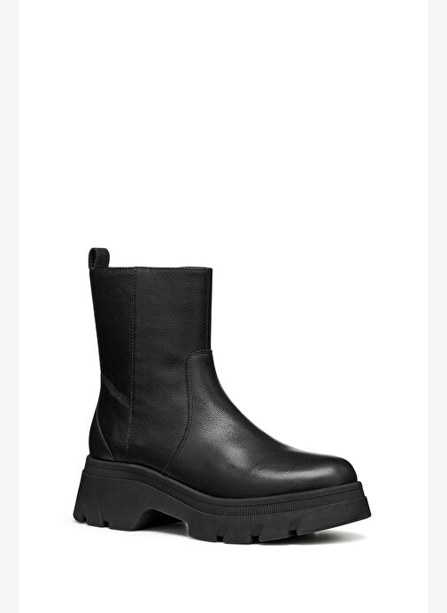 Geox Kadın Siyah D Pluette Fermuarlı Kalın Tabanlı Deri Bot D565MB04654C9999 - Görsel 7