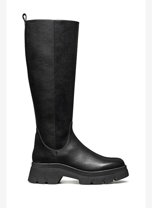 Geox Kadın Siyah D Pluette Fermuarlı Kalın Tabanlı Deri Çizme D565ME05446C9999 - Görsel 2