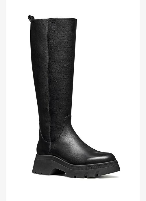 Geox Kadın Siyah D Pluette Fermuarlı Kalın Tabanlı Deri Çizme D565ME05446C9999 - Görsel 3