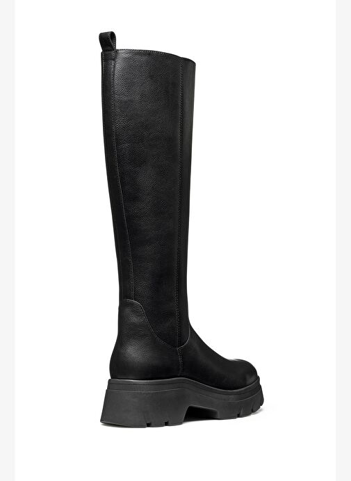 Geox Kadın Siyah D Pluette Fermuarlı Kalın Tabanlı Deri Çizme D565ME05446C9999 - Görsel 6