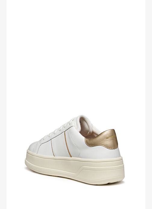 Geox Kadın Beyaz D Spherıca Ecub-2 B - Nappa+Me Bağcıklı Kalın Tabanlı Deri Sneaker D56WVB085Y2C1327 - Görsel 3