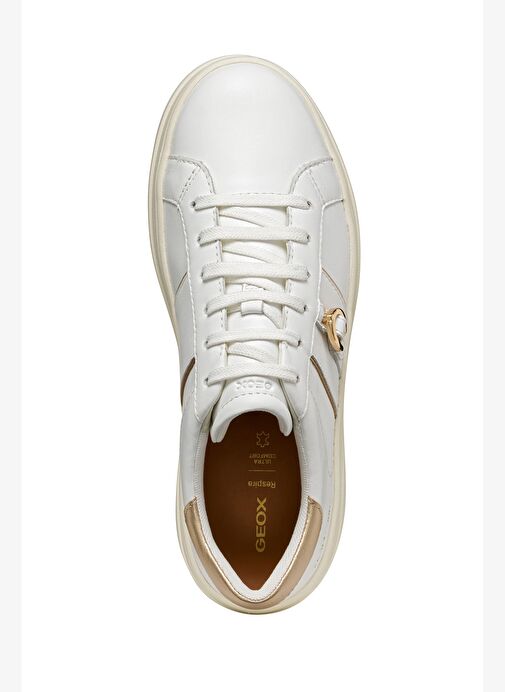 Geox Kadın Beyaz D Spherıca Ecub-2 B - Nappa+Me Bağcıklı Kalın Tabanlı Deri Sneaker D56WVB085Y2C1327 - Görsel 6