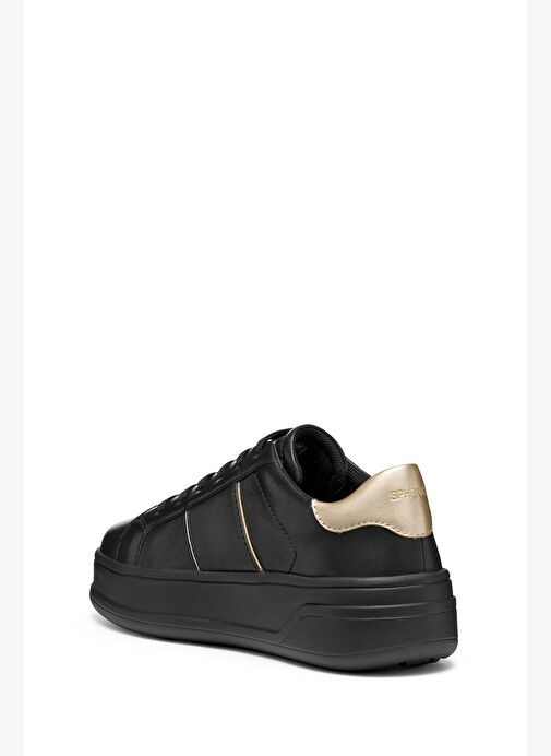 Geox Kadın Siyah D Spherıca Ecub-2 B - Nappa+Me Bağcıklı Kalın Tabanlı Deri Sneaker D56WVB085Y2C9258 - Görsel 3