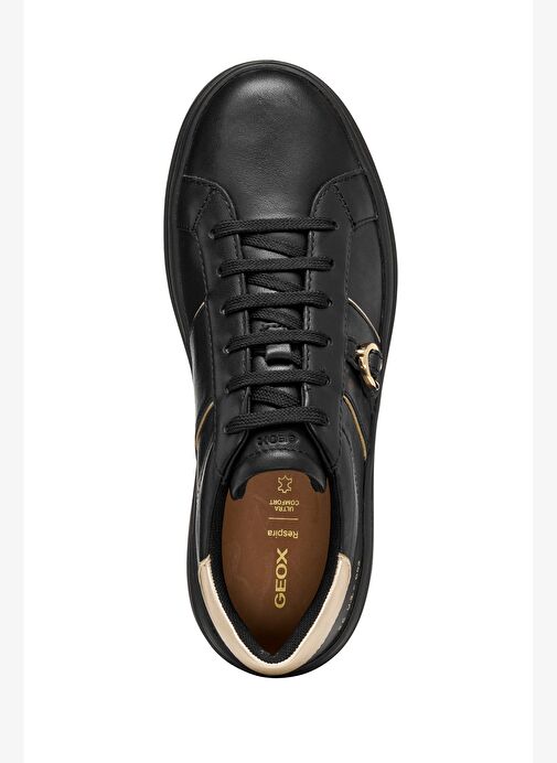 Geox Kadın Siyah D Spherıca Ecub-2 B - Nappa+Me Bağcıklı Kalın Tabanlı Deri Sneaker D56WVB085Y2C9258 - Görsel 6