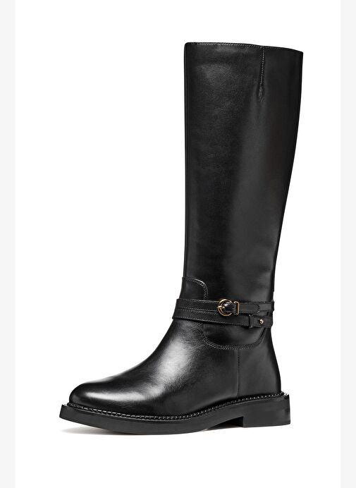 Geox Kadın Siyah D Serılda A - Smo.Lea Fermuarlı Deri Çizme D56WYA00043C9999 - Görsel 3