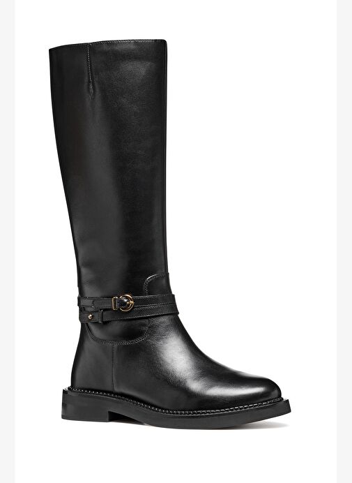 Geox Kadın Siyah D Serılda A - Smo.Lea Fermuarlı Deri Çizme D56WYA00043C9999 - Görsel 4