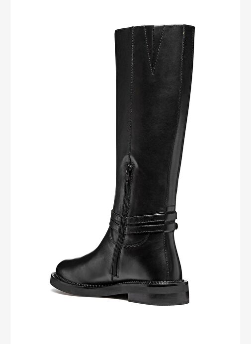 Geox Kadın Siyah D Serılda A - Smo.Lea Fermuarlı Deri Çizme D56WYA00043C9999 - Görsel 5