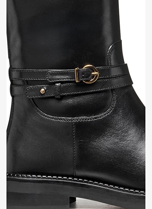 Geox Kadın Siyah D Serılda A - Smo.Lea Fermuarlı Deri Çizme D56WYA00043C9999 - Görsel 9