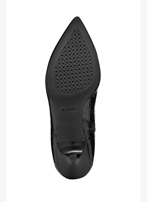 Geox Kadın Siyah D Kleopy B - Metal.Goat Fermuarlı Desenli İnce Topuklu Deri Bot D56YBB000KYC9999 - Görsel 7