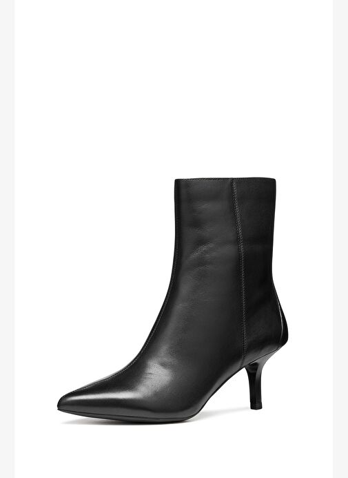 Geox Kadın Siyah D Kleopy B - Nappa Sheep Lea Fermuarlı İnce Topuklu Deri Bot D56YBB000TUC9999 - Görsel 5