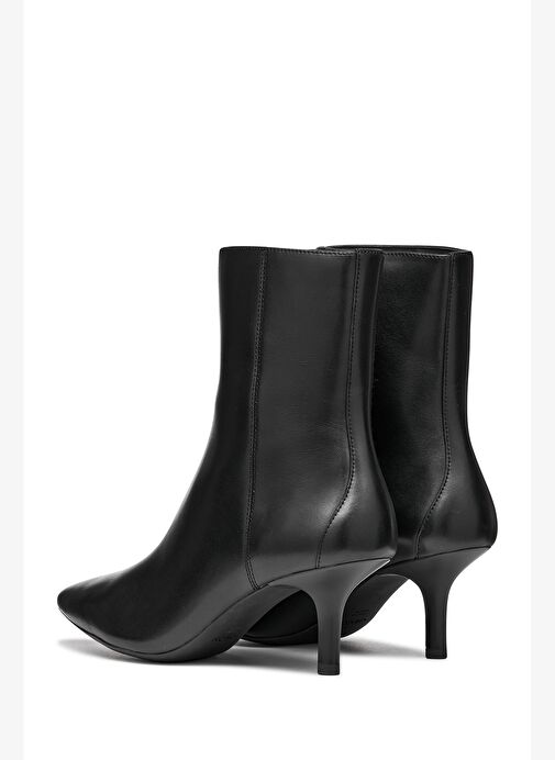 Geox Kadın Siyah D Kleopy B - Nappa Sheep Lea Fermuarlı İnce Topuklu Deri Bot D56YBB000TUC9999 - Görsel 6