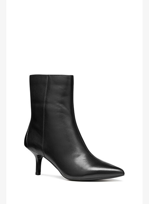 Geox Kadın Siyah D Kleopy B - Nappa Sheep Lea Fermuarlı İnce Topuklu Deri Bot D56YBB000TUC9999 - Görsel 7