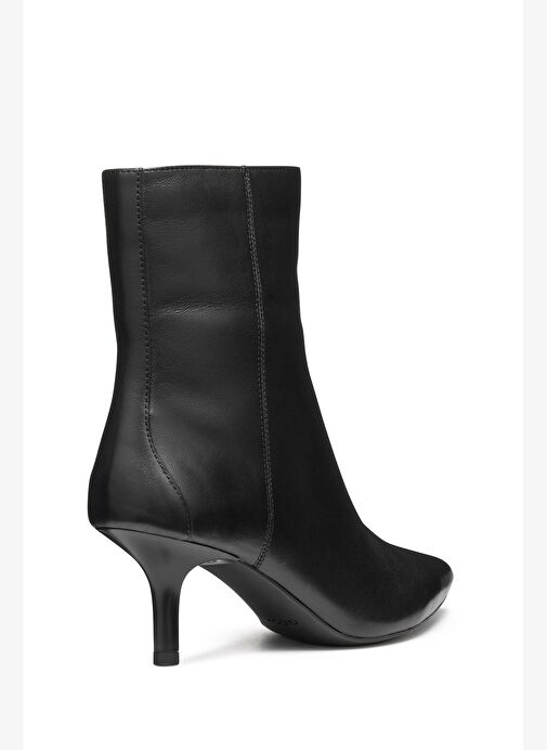 Geox Kadın Siyah D Kleopy B - Nappa Sheep Lea Fermuarlı İnce Topuklu Deri Bot D56YBB000TUC9999 - Görsel 9