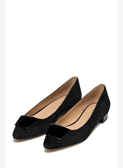 Geox Kadın Siyah D Gıselda15 Rugan Deri Klasik Babet D56YUA021HHC9999 - Görsel 4