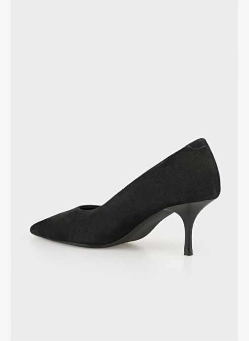 Siyah Deri Kadın Stiletto - Görsel 4