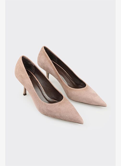 Vizon Deri Kadın Stiletto - Görsel 3