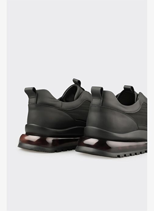 Siyah Deri Erkek Spor Ayakkabı - Görsel 6