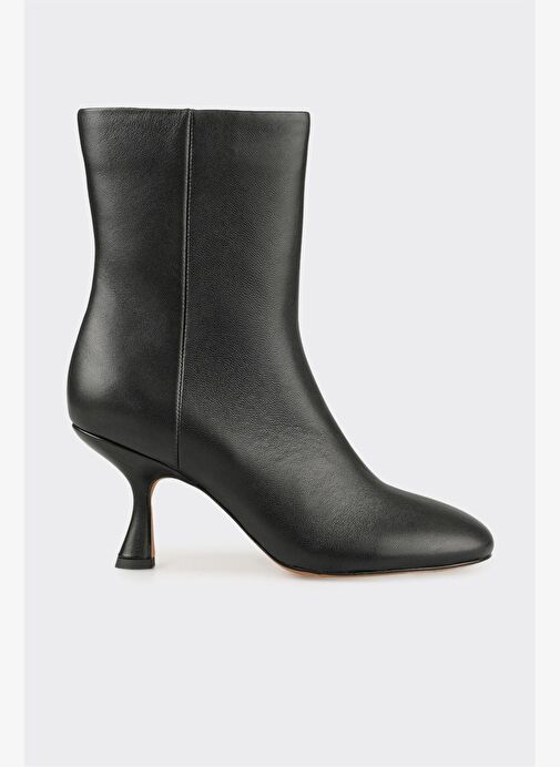 Siyah Deri Kadın Klasik Bot - Görsel 2