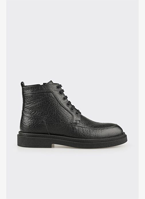 Siyah Deri Erkek Günlük Bot - Görsel 2