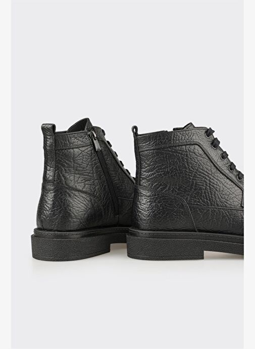 Siyah Deri Erkek Günlük Bot - Görsel 5