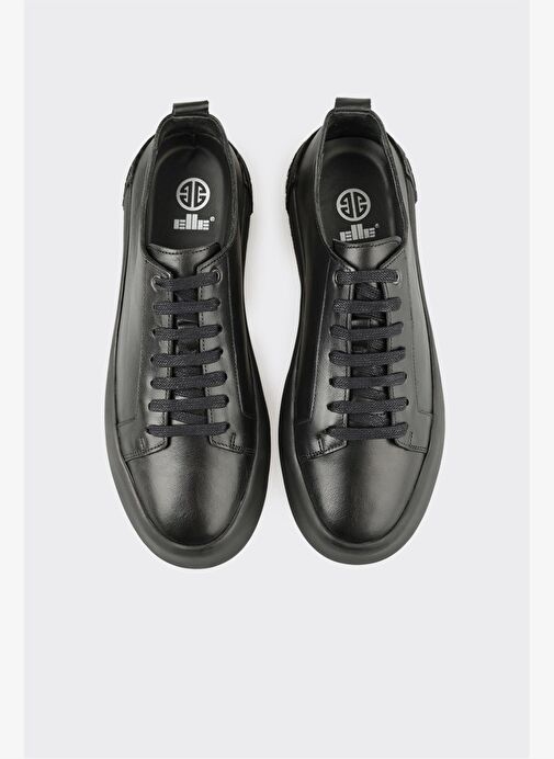 Siyah Deri Erkek Günlük Ayakkabı - Görsel 5