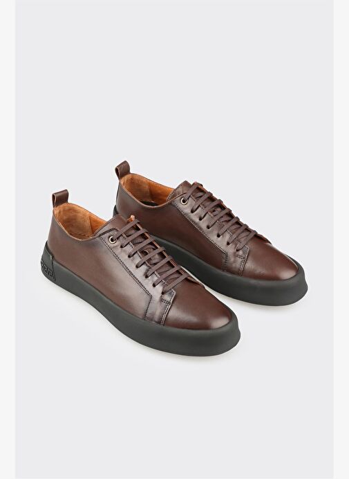 Kahve Deri Erkek Günlük Ayakkabı - Görsel 3