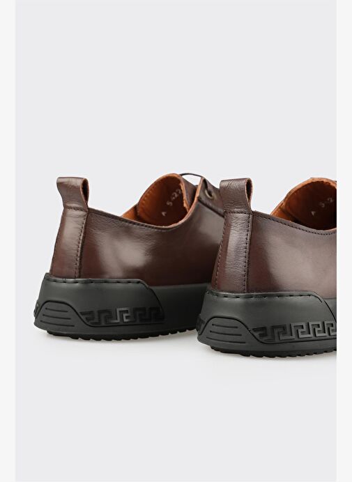 Kahve Deri Erkek Günlük Ayakkabı - Görsel 6