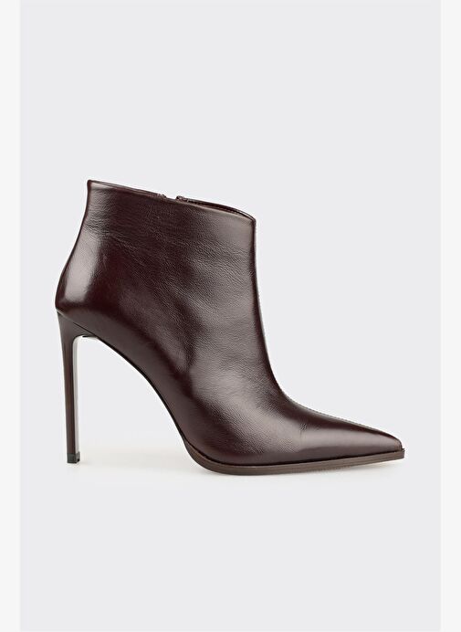 Kahve Deri Kadın Klasik Bot - Görsel 2