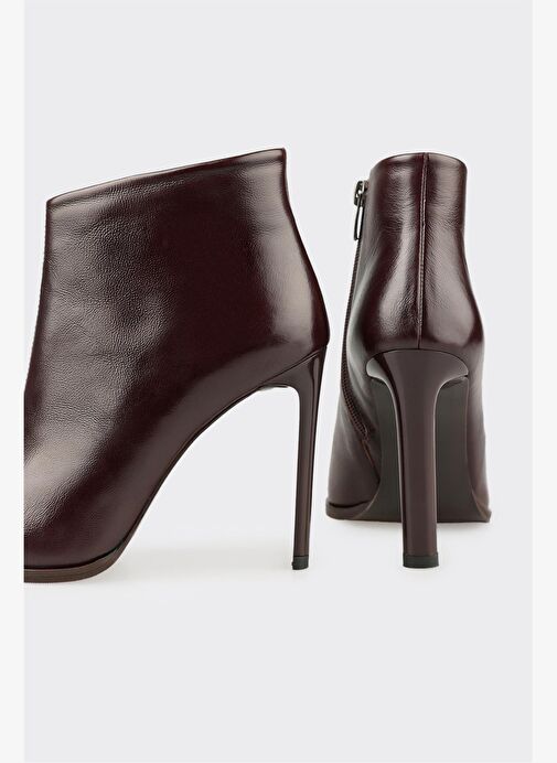 Kahve Deri Kadın Klasik Bot - Görsel 5