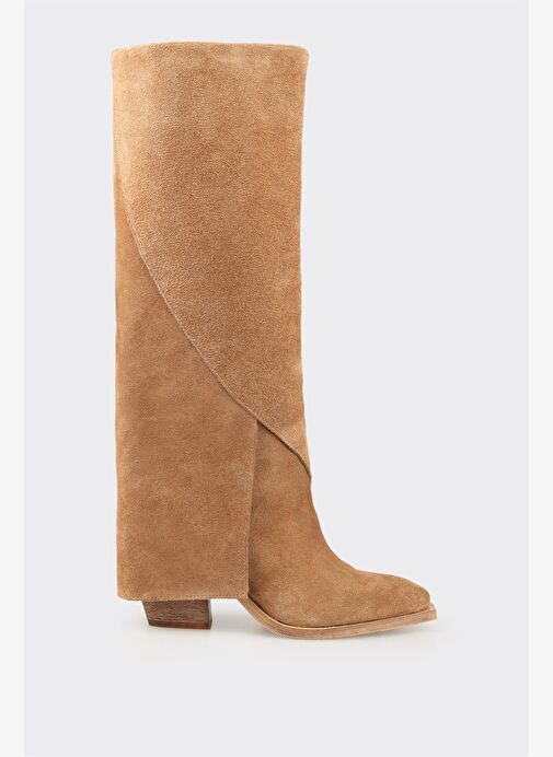 Naturel Deri Kadın Western Çizme - Görsel 2