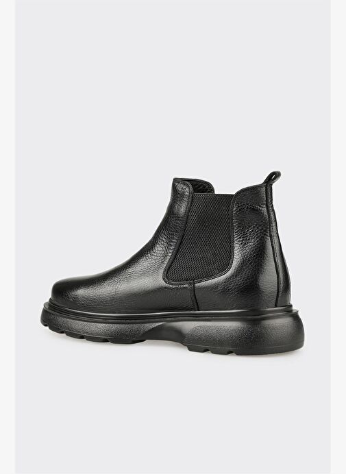 Siyah Deri Erkek Günlük Bot - Görsel 4