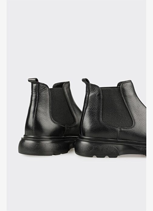 Siyah Deri Erkek Günlük Bot - Görsel 5