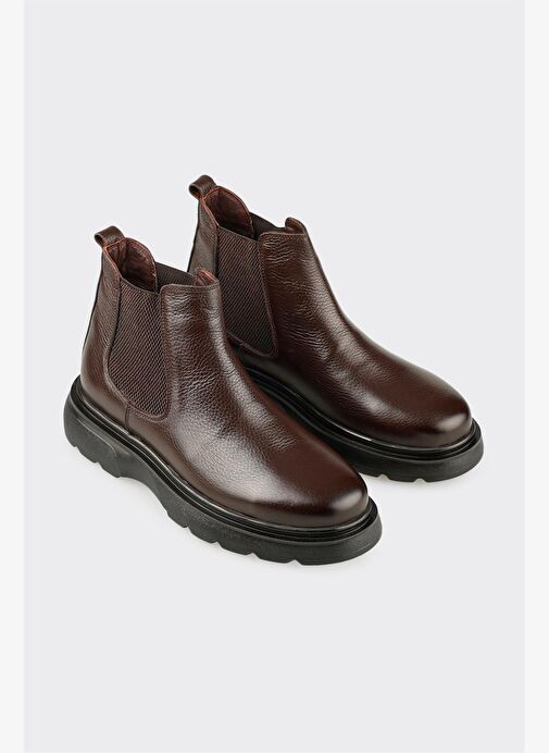 Kahve Deri Erkek Günlük Bot - Görsel 3