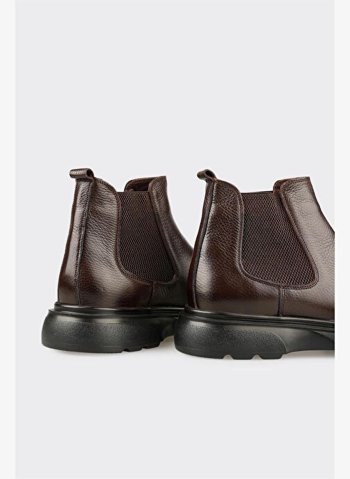 Kahve Deri Erkek Günlük Bot - Görsel 5