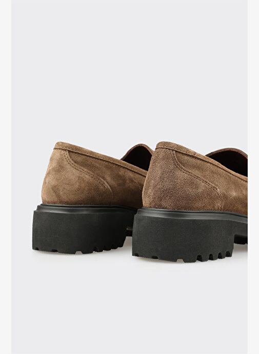 Haki Deri Kadın Günlük Ayakkabı - Görsel 6