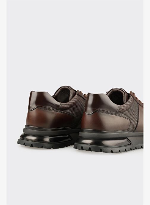 Kahve Deri Erkek Günlük Ayakkabı - Görsel 6