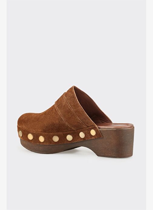 Taba Deri Kadın Terlik - Görsel 4