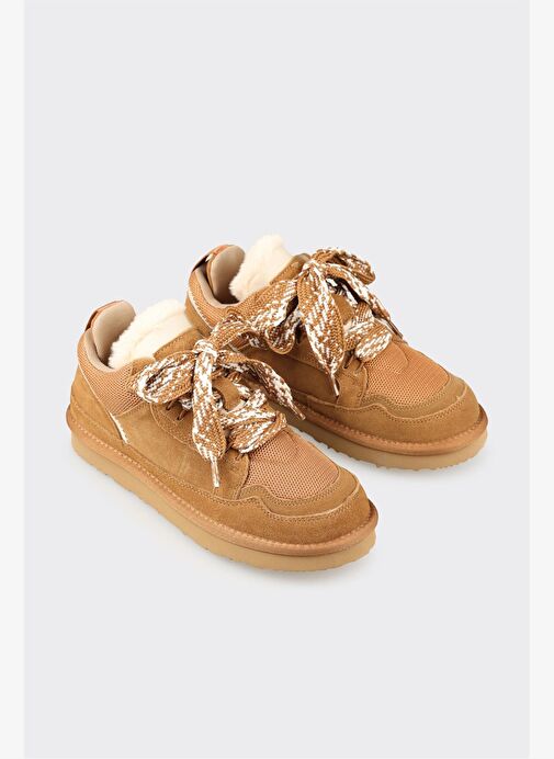 Camel Deri Kadın Günlük Ayakkabı - Görsel 3