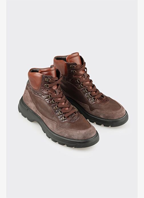 Kahve Deri Erkek Spor Bot - Görsel 3