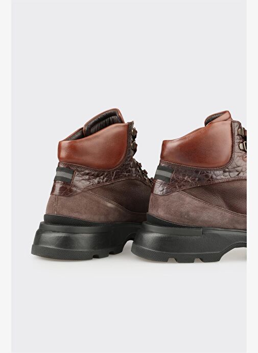 Kahve Deri Erkek Spor Bot - Görsel 5