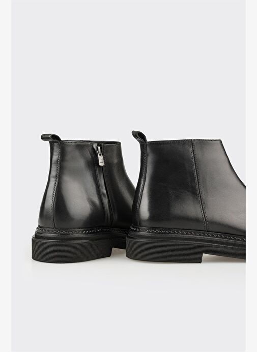 Siyah Deri Erkek Günlük Bot - Görsel 5