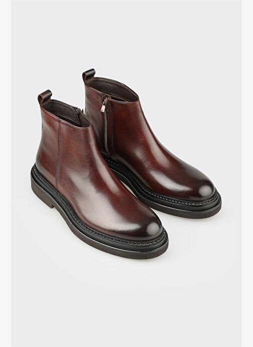 Kahve Deri Erkek Günlük Bot - Görsel 3