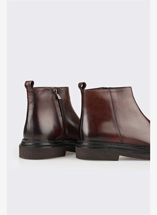 Kahve Deri Erkek Günlük Bot - Görsel 5