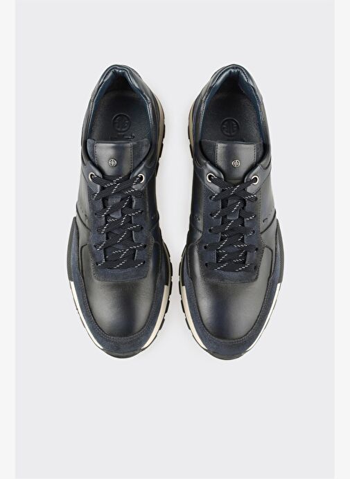 Lacivert Deri Erkek Spor Ayakkabı - Görsel 5