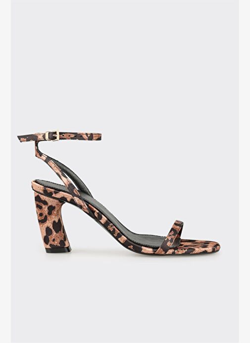 Kahve Hayvan Desenli Kadın Günlük Sandalet - Görsel 2