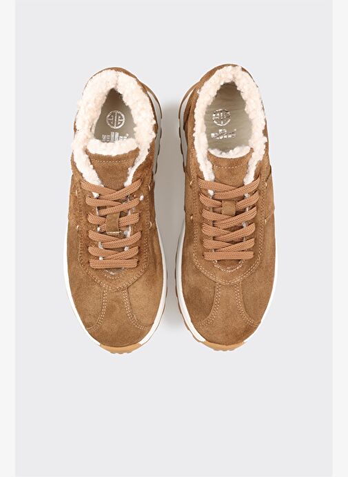 Taba Deri Kadın Spor Ayakkabı - Görsel 5